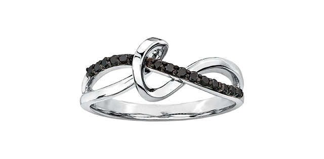 Bijouterie-clermont-labrecque-Bague-croisee-diamants-noir-or-10K-blanc-dd2941