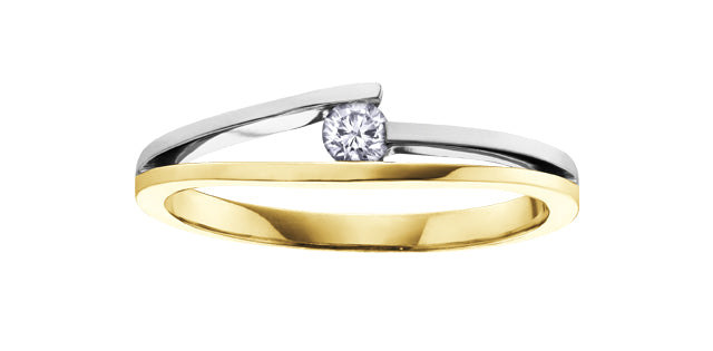 bijouterie-clermont-labrecque-Bague-diamants-simple-or-10K-deux-tons-am127