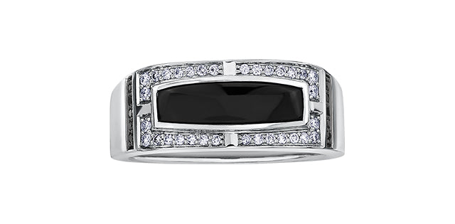 bijouterie-clermont-labrecque-Bague-onyx-diamants-or-10k-blanc-dd2959