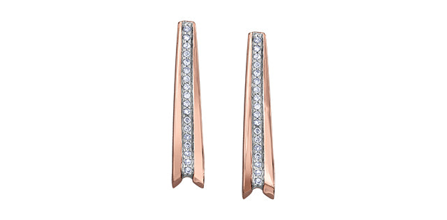 bijouterie-clermont-labrecque-Boucles-oreilles-lineaire-diamants-or-10k-rose-blanc-dd2995