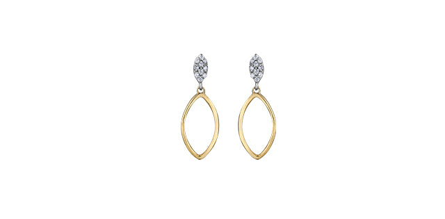 bijouterie-clermont-labrecque-Boucles -oreilles-ajoure-diamants-or-10k-deux-tons-dd2919