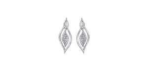 bijouterie-clermont-labrecque-Boucles -oreilles-feuilles-diamants-or-10k-blanc-dd2916