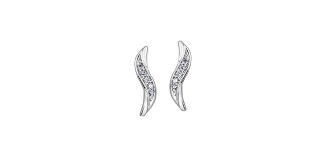 bijouterie-clermont-labrecque-Boucles -oreilles-vague-diamants-or-10k-blanc-dd2923