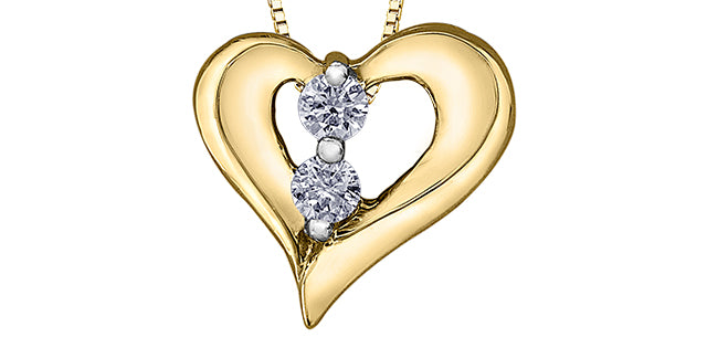 bijouterie-clermont-labrecque-Pendentif-cœur-diamants-double-or-10k-2-tons-dd3178