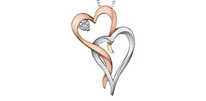 bijouterie-clermont-labrecque-Pendentif-cœur-duo-diamants-or-10k-rose-blanc-am386