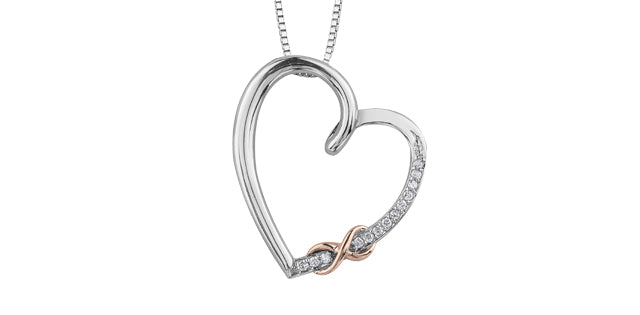 bijouterie-clermont-labrecque-Pendentif-cœur-infini-diamants-or-10K-rose-blanc-pp3104wrc