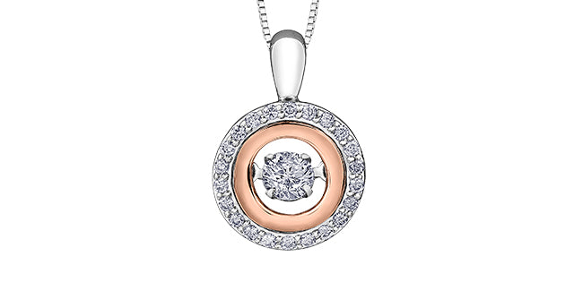 bijouterie-clermont-labrecque-Pendentif-double-rond-diamants-flottant-or-10k-rose-blanc-dd7280