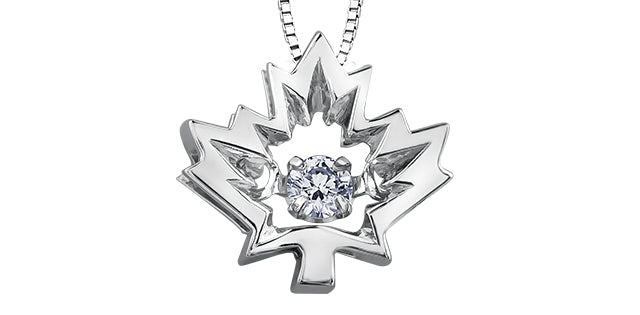 bijouterie-clermont-labrecque-Pendentif-feuille-erable-diamants-flottant-or-10k-blanc-am289w