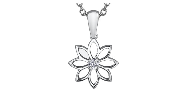 bijouterie-clermont-labrecque-Pendentif-fleur-diamants-or-14k-blanc-ml434
