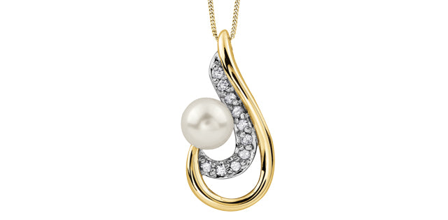 bijouterie-clermont-labrecque-Pendentif-perles-diamants-or-10K-deux-tons-pp2792c