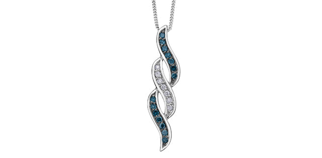 bijouterie-clermont-labrecque-Pendentif-vagues-diamants-blanc-bleu-or-10K-blanc-pp2358wc