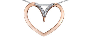 bijouterie-clermont-labrecque-pendentif-cœur-diamants-or-10k-rose-blanc-dd7186