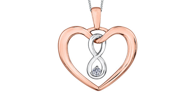 bijouterie-clermont-labrecque-pendentif-cœur-infini-diamants-or-10k-rose-blanc-am319