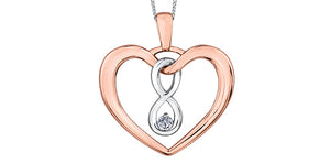 bijouterie-clermont-labrecque-pendentif-cœur-infini-diamants-or-10k-rose-blanc-am319