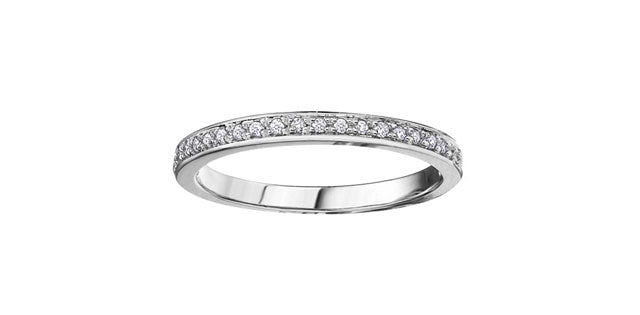 Jonc semi-éternité à diamants en or 10K